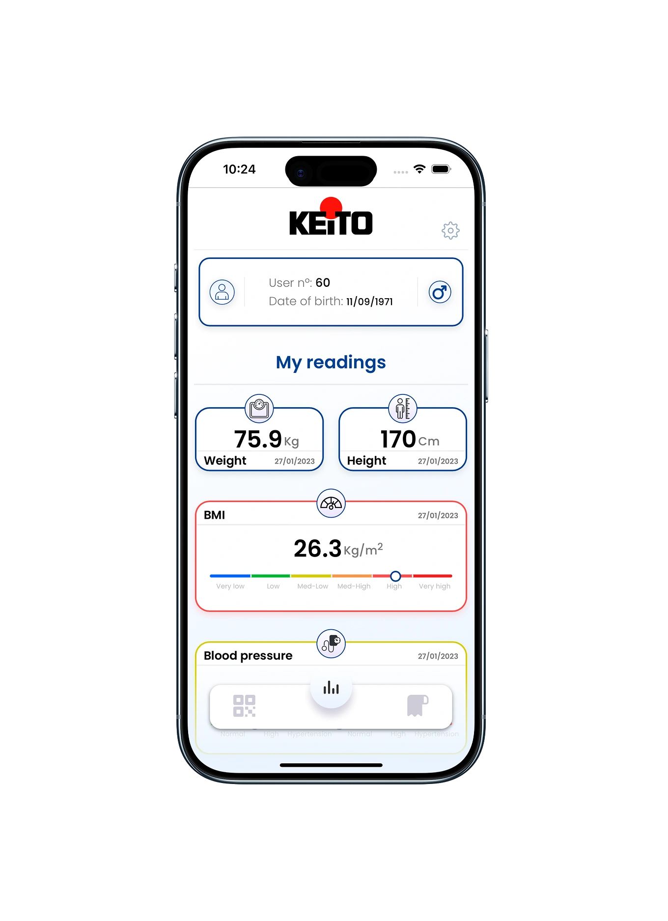 Keito eHealth - Pantalla 1